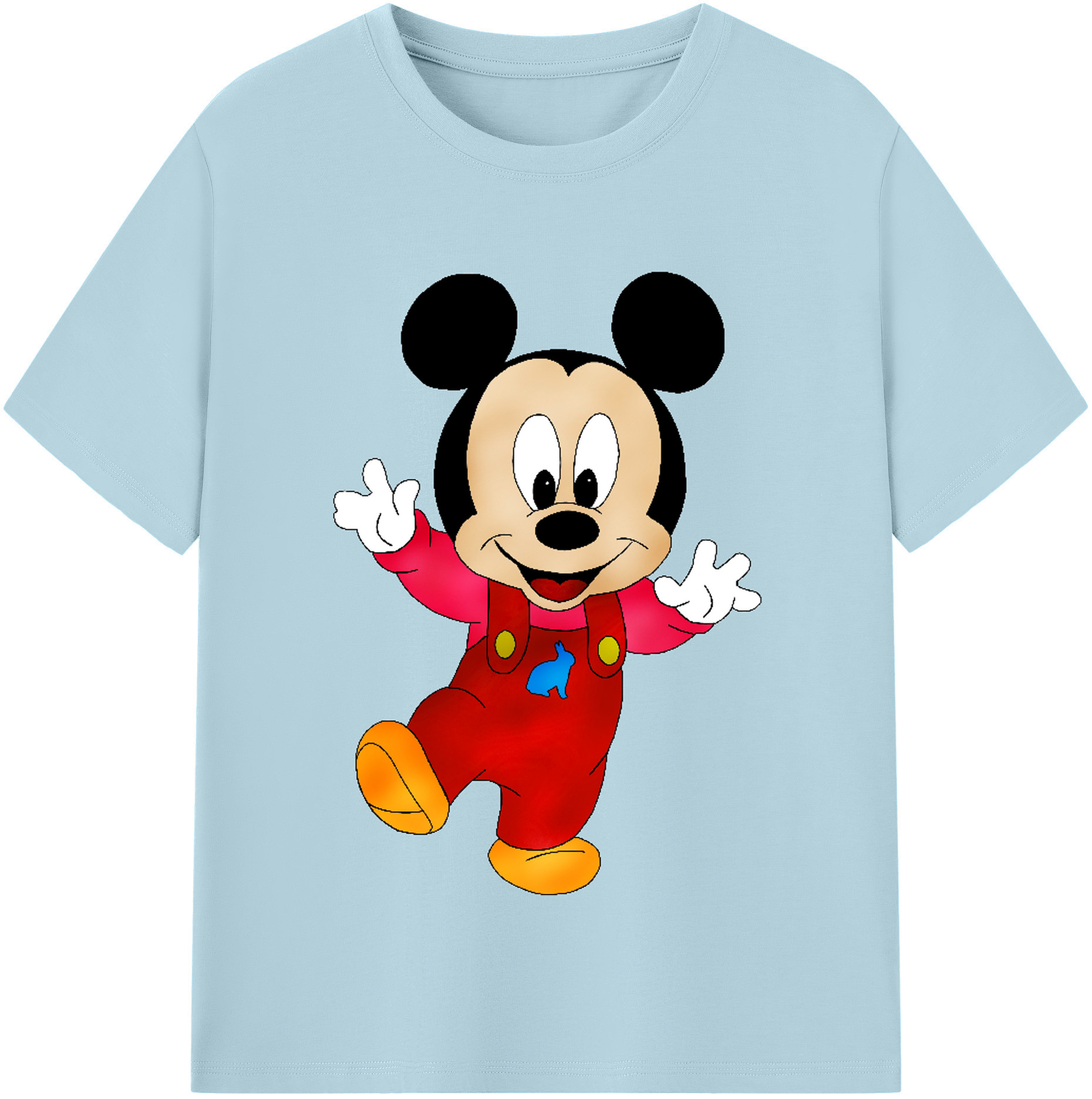 （画像用） ミッキーマウス Mickey Mouse 綿100％半袖Tシャツ（フロントプリント）